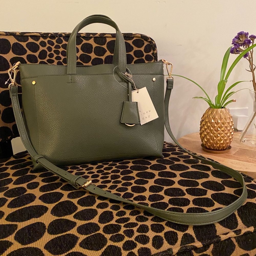 A New Day Green Satchel